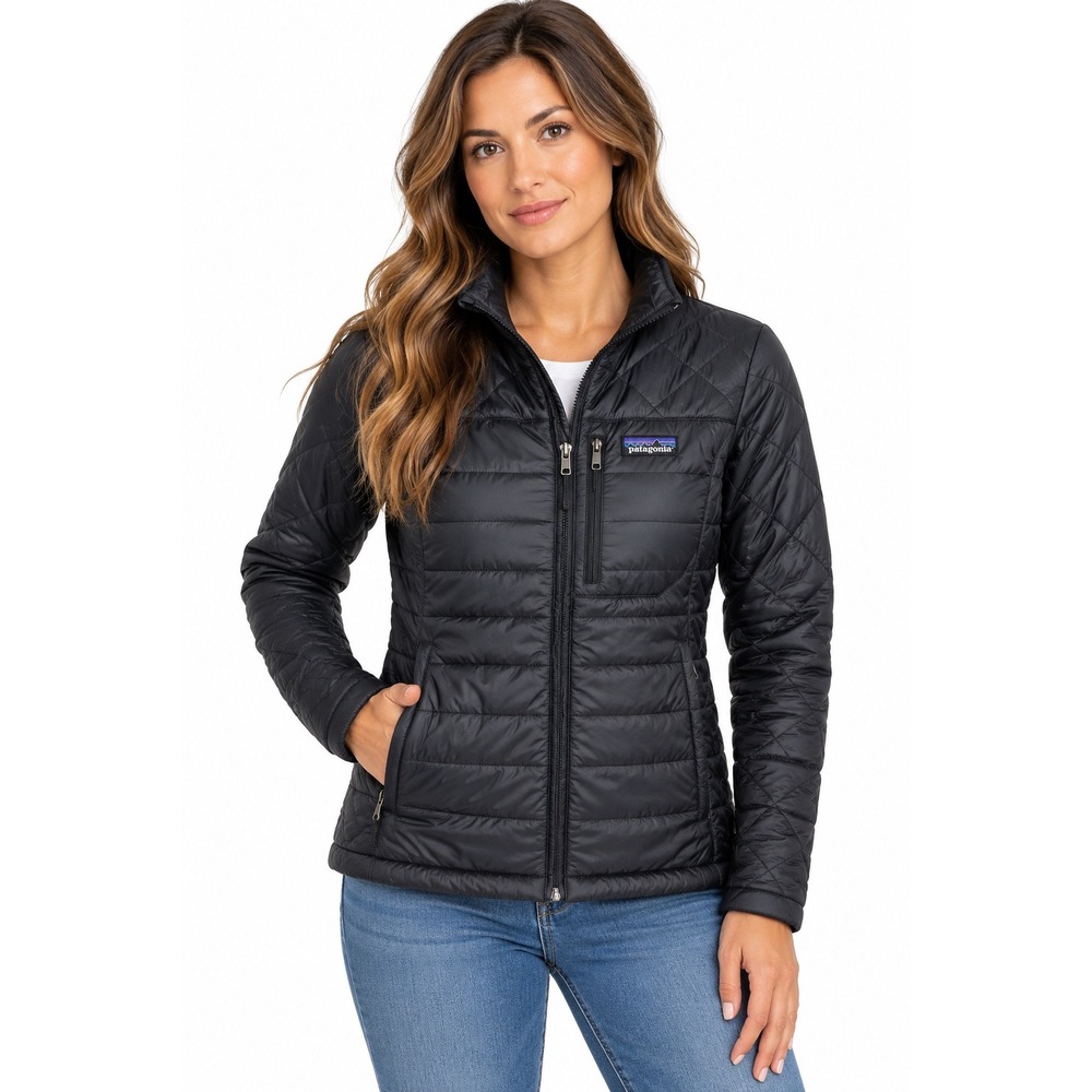 Patagonia Nano Puff Jacket Womens Small Black Quilted Puffer 27690 FA19